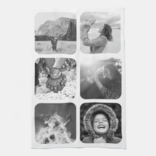 6 Foto keukendoek Sjabloon Rond Lijst Theedoek (Verticaal)