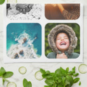 6 Foto keukendoek Sjabloon Rond Lijst Theedoek (Gevouwen)