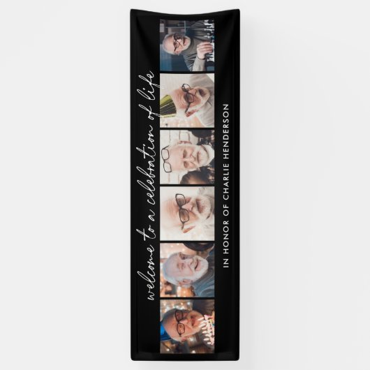 6-Foto met handgeschreven script: Levensherfst Spandoek (Verticaal)