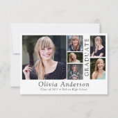 6 Foto minimalistisch Afstuderen Bedankkaart (Voorkant)