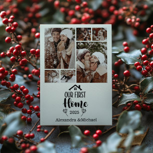 6 Foto Minimalistische Kerst Onze Eerste Thuis Feestdagenkaart