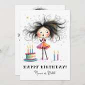 * 6 FOTO NAAM Verjaardag Kaart Personaliseer grill (Voorkant / Achterkant)