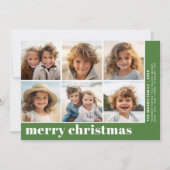 6 Foto Offset - Kerstmis Geweldig - Groen Feestdagenkaart (Voorkant)