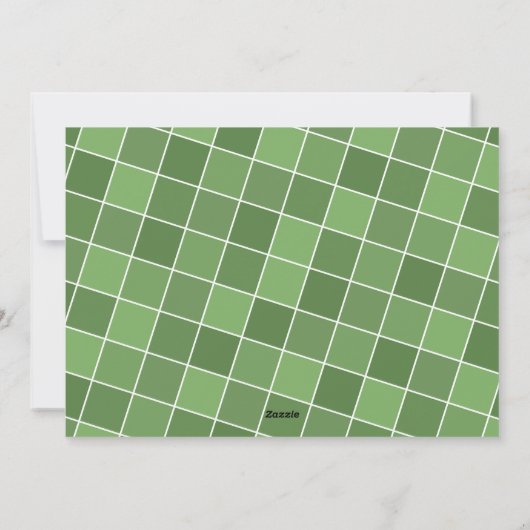 6 Foto offset - Script Merry Kerstmis - Green Feestdagenkaart (Achterkant)