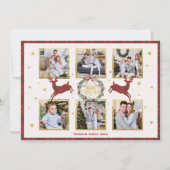 6 Foto Plaid Rendier Kerstvakantie Kaart (Voorkant)
