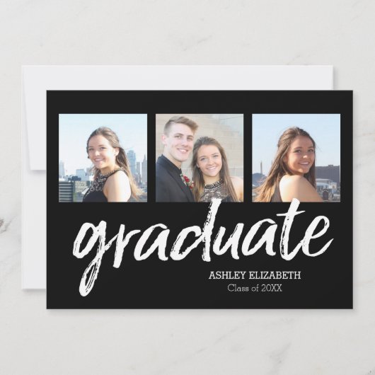 6 Foto Trendy Afstuderen Aankondiging (Voorkant)