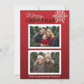 6 foto - Vrolijk kerstfeest - Familiebrief Feestdagenkaart (Voorkant)