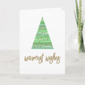6 Foto - Warmest Wishes kerstboomversieringen Feestdagen Kaart (Voorkant)