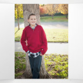 6 Foto Waterverf drievoudig kerstfeest Kaart (Binnenkant midden)