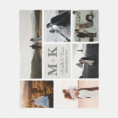 6 Foto Weddenschap Collage Passen getrouwd Foto Fleece Deken (Voorkant)
