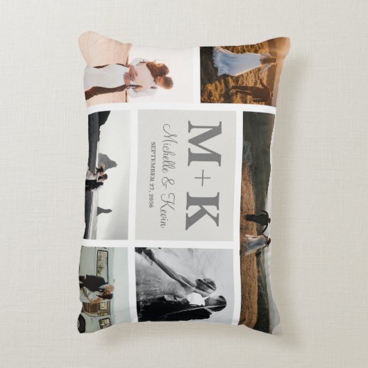 6 Foto Weddenschap Passen getrouwd Keepslag Accent Kussen (Achterkant (Verticaal))