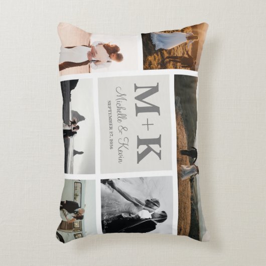 6 Foto Weddenschap Passen getrouwd Keepslag Accent Kussen (Voorkant(Verticaal))