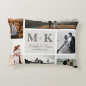 6 Foto Weddenschap Passen getrouwd Keepslag Accent Kussen (Achterkant)