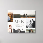 6 Foto Weddenschap Passen getrouwd Keepslag Canvas Afdruk (Voorkant)