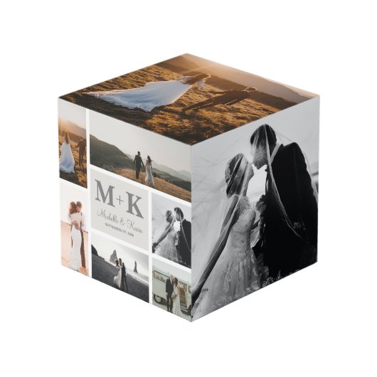 6 Foto Weddenschap Passen getrouwd Keepslag Kubus (Voorkant hoekig)