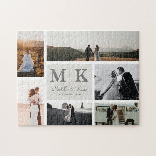 6 Foto Weddenschap Passen getrouwd Keepslag Legpuzzel (Horizontaal)