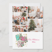 6 Foto Whimsical Ho Ho Kerstfamilie Feestdagenkaart (Voorkant)