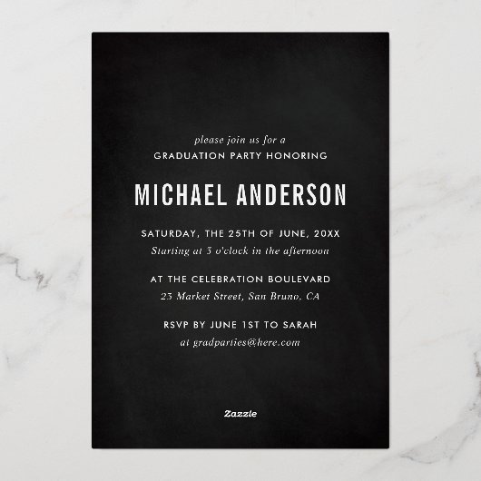 6 Fotochromatografische partij Folie Uitnodiging (Achterkant)