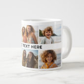 6 Fotocollage 1 tekstregel - kan kleur bewerken Grote Koffiekop (Voorkant rechts)