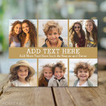 6 Fotocollage 2 regels tekst -- KAN Goud bewerken Briefkaart<br><div class="desc">Een collage van 6 vierkante foto's met 2 lijnen van tekst die in het midden worden benadrukt. Voeg "GRANDPA" of "DADDY" toe met foto van de kinderen en maak een schattig memento voor het gezin. Voeg je favoriete afbeeldingen toe aan deze leuke sjabloon. U kunt vierkante foto's of om het...</div>