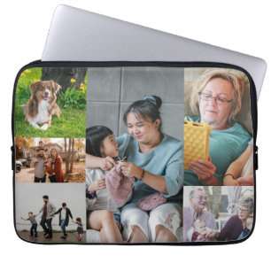 6 Fotocollage Creëer van jezelf Laptop Sleeve