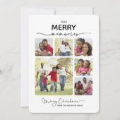 6 Fotocollage Eenvoudige Vrolijke Herinneringen Ke Feestdagenkaart (Voorkant)