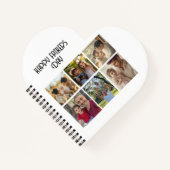 6 Fotocollage en gelukkige vaderdag Notitieboek (Voorkant)