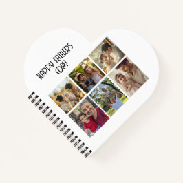 6 Fotocollage en gelukkige vaderdag Notitieboek