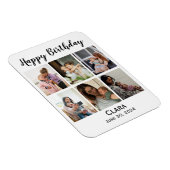 6 Fotocollage Gepersonaliseerd Script Verjaardag Magneet (Rechterzijde)