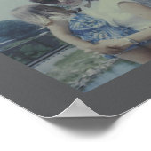 6 Fotocollage - Grijze achtergrond - Witte tekst Poster (Hoek)