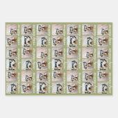 6 fotocollage met Merry-kerstscript Inpakpapier Vel (Voorkant 3)