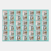 6 fotocollage met Merry-kerstscript Inpakpapier Vel (Voorkant 2)