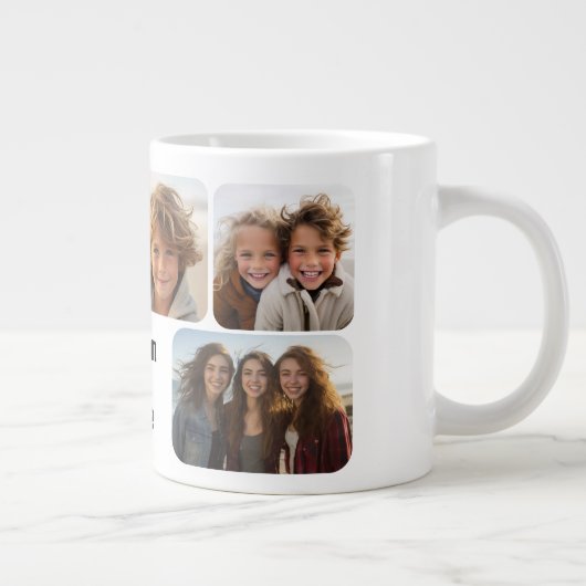 6 Fotocollage met tekstblok - zwart en wit Grote Koffiekop (Rechts)