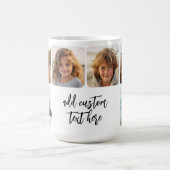 6 Fotocollage met trendy bounce script - wit Koffiemok (Center)