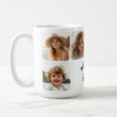 6 Fotocollage met trendy bounce script - wit Koffiemok (Links)