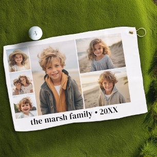 6 Fotocollage met witte achtergrond Golfhanddoek