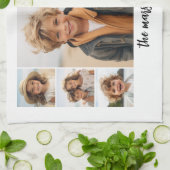 6 Fotocollage met witte achtergrond Theedoek (Gevouwen)