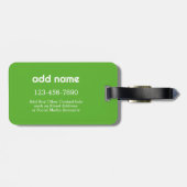 6 Fotocollage met witte tekst op groen Bagagelabel (Achterkant horizontaal)