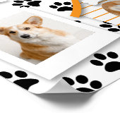6 Fotocollage Naam Hondenhok Pootafdrukken Poster (Hoek)