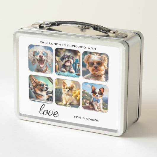 6 fotocollage of leuke honden (Achterkant)