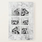 6 Fotocollage op achterkant - Marmeren Script Fron Planner (Achterkant)