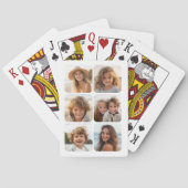 6 Fotocollage op wit - afgeronde hoeken Pokerkaarten (Achterkant)