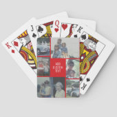6 fotocollage - rode achtergrond - witte tekst pokerkaarten (Achterkant)