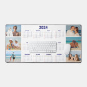 6 Fotocollage US 2024 Jaar in een oogopslag Kalend Bureaumat (Keyboard & Muis)
