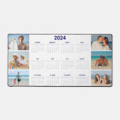 6 Fotocollage US 2024 Jaar in een oogopslag Kalend Bureaumat (Voorkant)