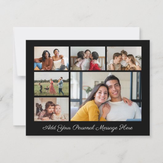 6 Fotocollage Voeg uw eigen Kaart met een groet to (Voorkant)