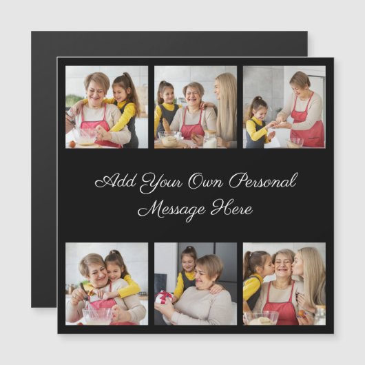 6 Fotocollage Voeg uw magneetstrip toe (Voorkant / Achterkant)