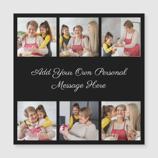 6 Fotocollage Voeg uw magneetstrip toe (Voorkant)