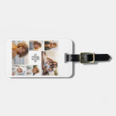 6 fotocollage - witte achtergrond - zwarte tekst bagagelabel (Voorkant horizontaal)