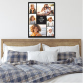 6 fotocollage - witte achtergrond - zwarte tekst canvas afdruk (Insitu (Slaapkamer))